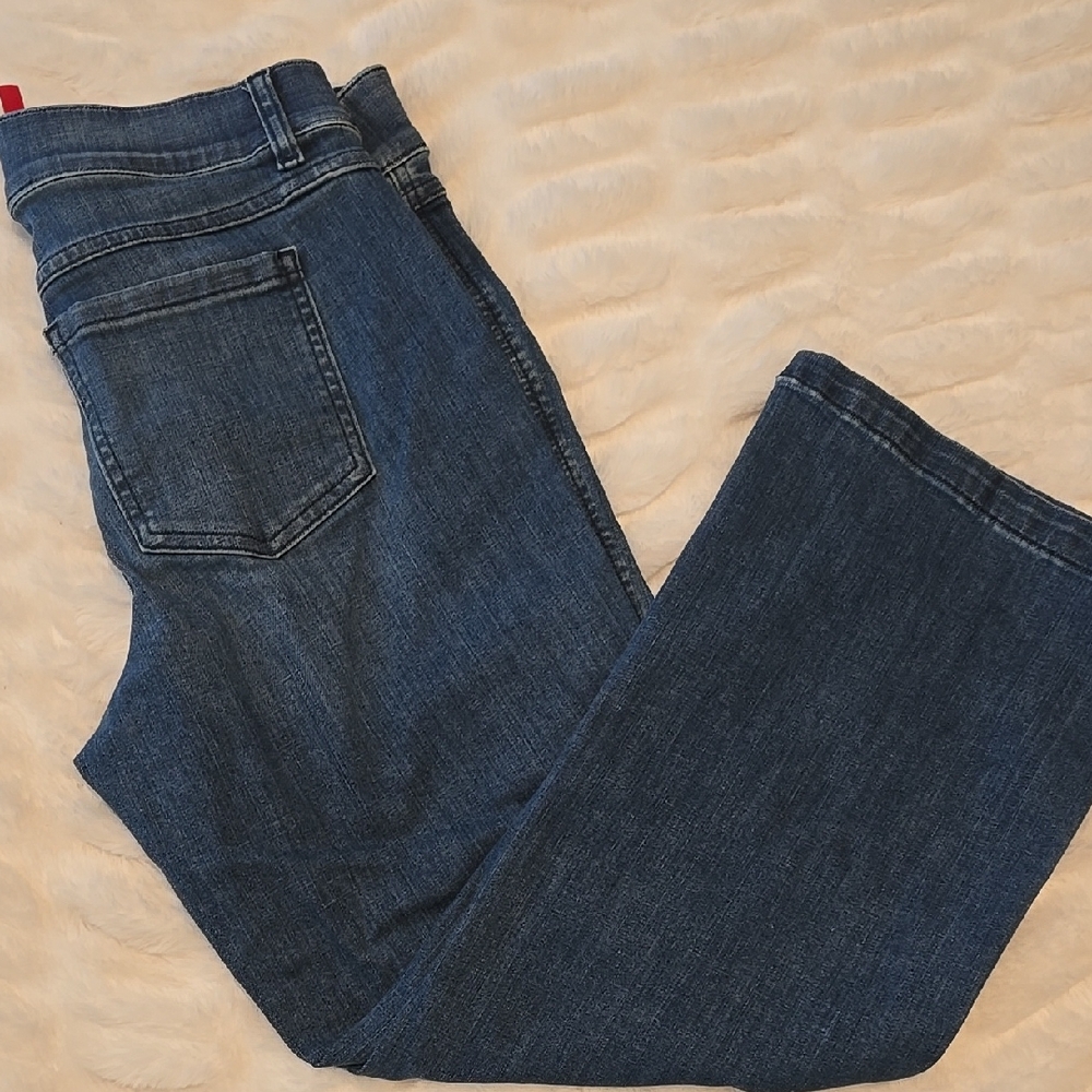 SPANX Women's Dark Blue Boot-Cut Jeans